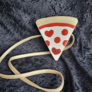 PIZZA PURSE!! 🍕   Glitter red hearts
